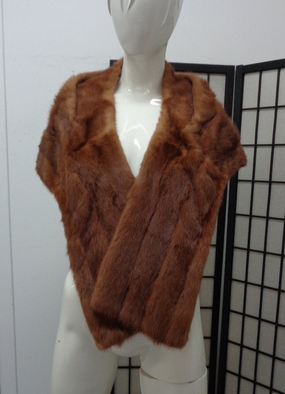 Mint Chinese Mink Fur Stole Scarf Wrap Women Woma… - image 1