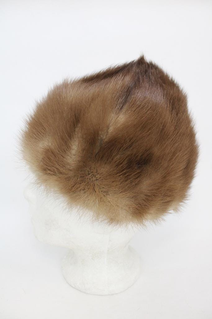 Mint Canadian Pastel Mink Tail Fur Hat Cap Women Woman Size  display picture 1