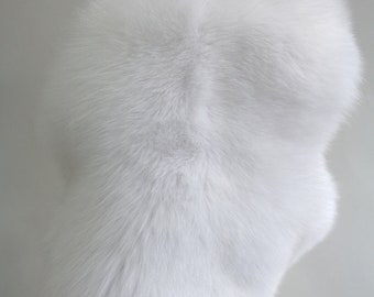 Brand New White Fox Fur Face Mask Balaclava Hat Hood for Women Men