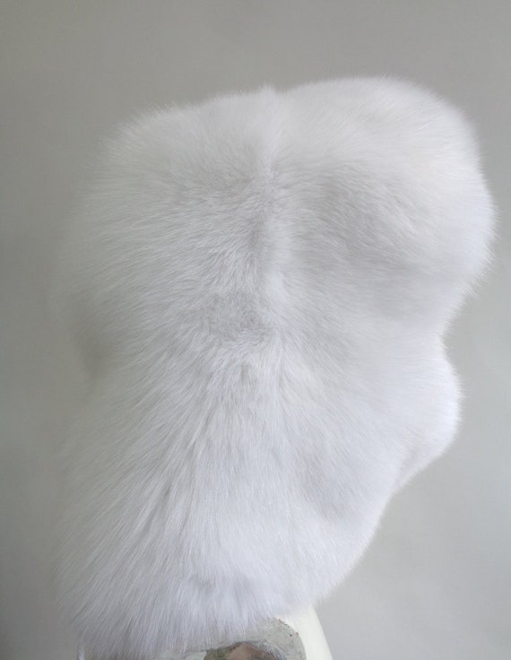 Brand New White Fox Fur Face Mask Balaclava Hat Hood for Women Men