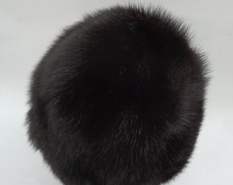 Mint Canadian Dark Ranch Mink Fur Hat Cap Women Woman Size  display picture 1