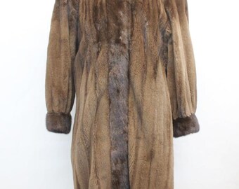 Excellent Reversible Sheared Mink Fur Coat Jacket Women Woman Size 8 Medium