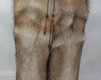 Brand New Natural Coyote Fur Pants Men Man Size All