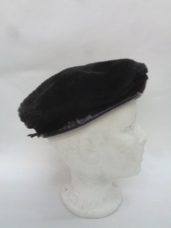 Black mink hat best sale