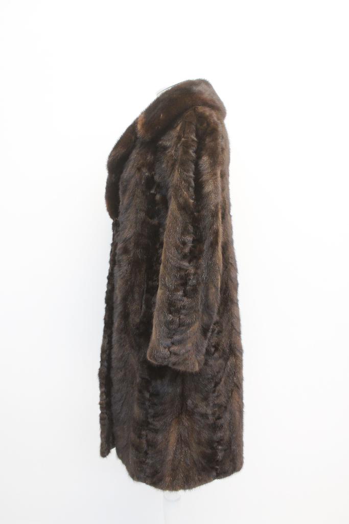 ダークランチ/ダークブラウンミンクファーコートジャケットレディース