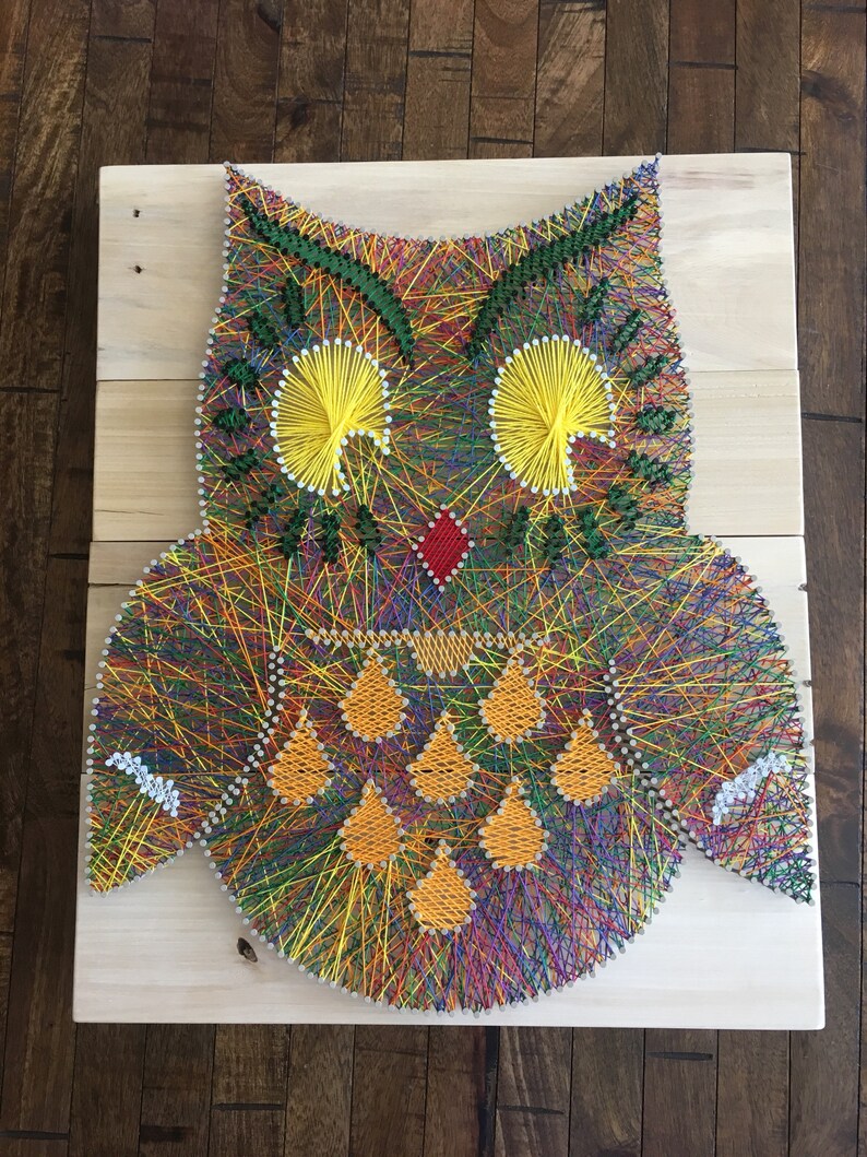 Owl Nail Yarn Art Custom Etsy