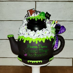 Magic Potion Mini Decorative Teapot, Witch, Witches Brew, Halloween, Halloween Gift, Halloween Decor, Cauldron, Tiered Tray, Witch Decor