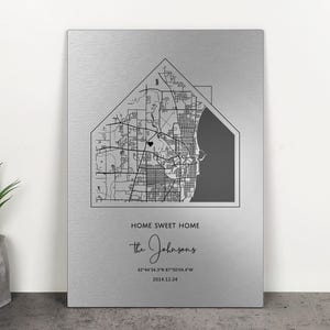 Personalisierte Housewarming Geschenk. Eigene Erste Hauskarte. Neues Zuhause Geschenk. Geschenk für Paare