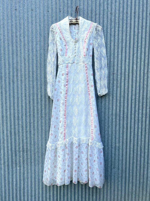 Vintage Montgomery Ward Prairie Dress 70s