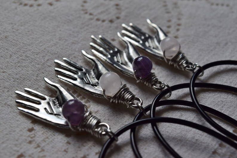 Fortune Teller Amethyst Rose Quartz Necklace Etsy