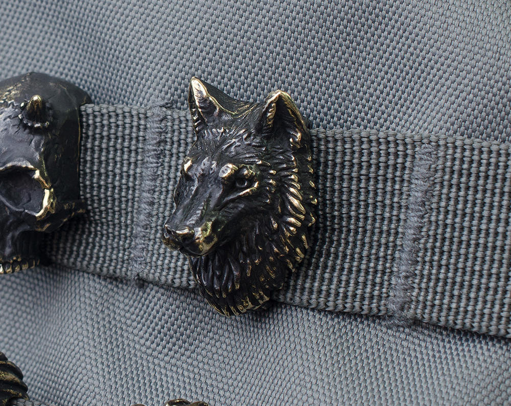 Wolf paracord beads Paracord accessories of bronze. This is Etsy