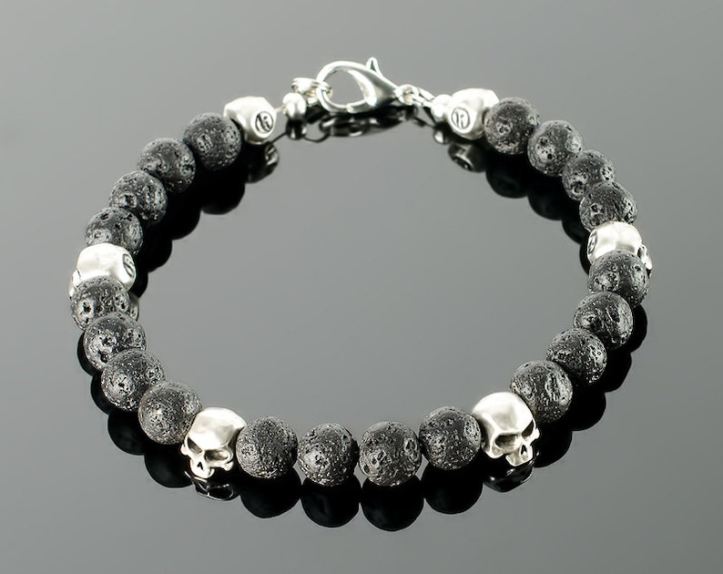 Mens beaded bracelets Mens bracelets beads with black | Etsy