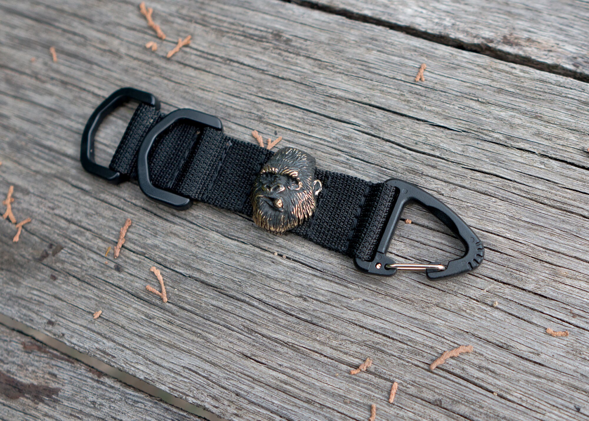 Gorilla paracord bracelet Monkey bracelet with a bronze Etsy