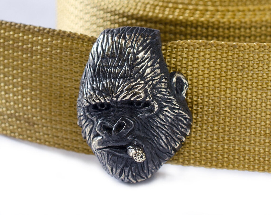 Gorilla paracord bracelet Monkey bracelet with a bronze Etsy
