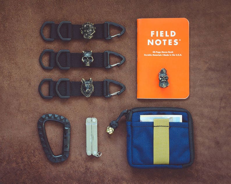 Lanyard keychain \u2013 Designer keychains with a bronze bead-clip.