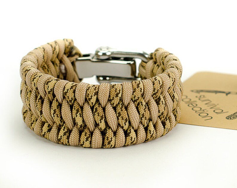 Wide paracord bracelet Double wide paracord bracelet with Etsy