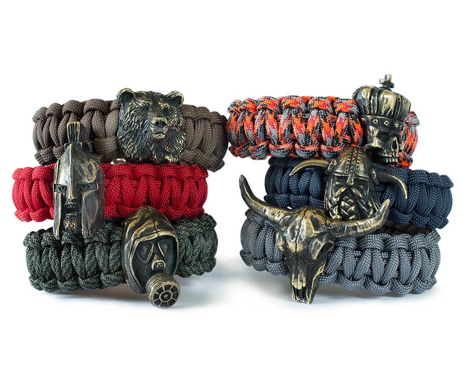 Gorilla paracord bracelet Monkey bracelet with a bronze Etsy