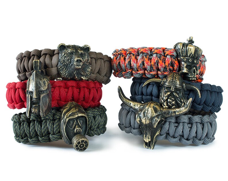 Bear Paracord Beads Paracord Accessories of Bronze. This is Etsy