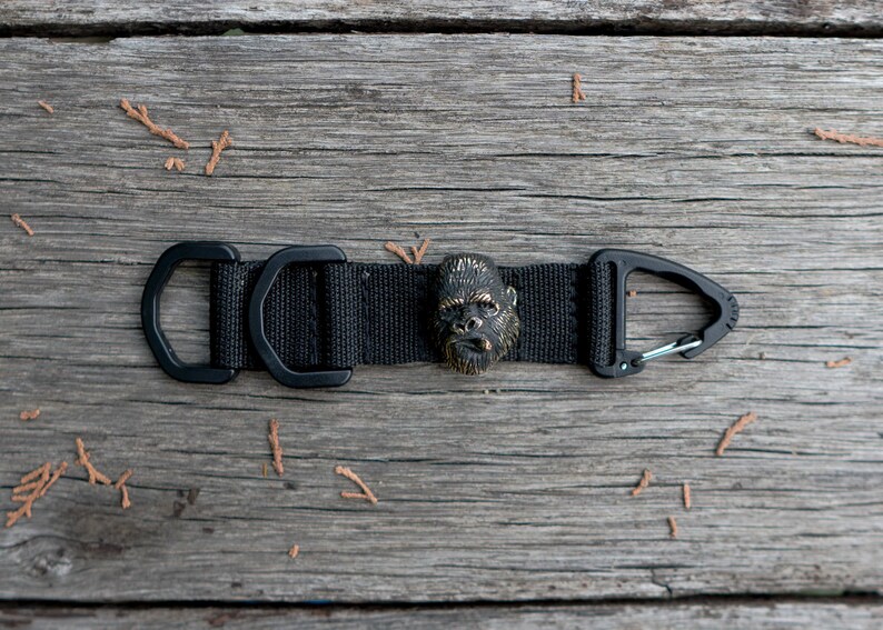 Gorilla paracord bracelet Monkey bracelet with a bronze Etsy