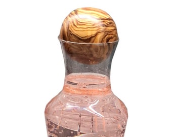 Olive wood ball (ø approx. 5 cm) as closure for carafes