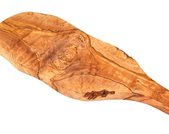 XXl rustic serving board with a handle > 50 cm long, olive wood