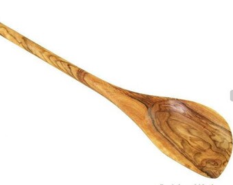 Cooking spoon with corner, long handle, wooden spoon, durable, heat-resistant, tasteless, classic, sustainable cooking