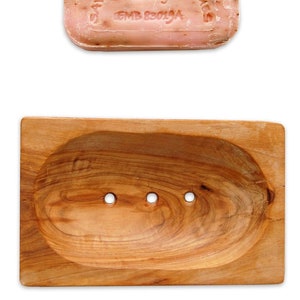 Build by yourself! Rectangle soap dish with pads, olive wood, DIY Kit, Craft Kit, materials pack, Gift