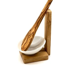 Holder for spoon incl. cooking spoon approx. 30 cm / 11.8 inches