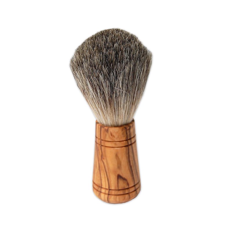 Shaving brush SIR GEORGE with Badger hair & olive wood image 1