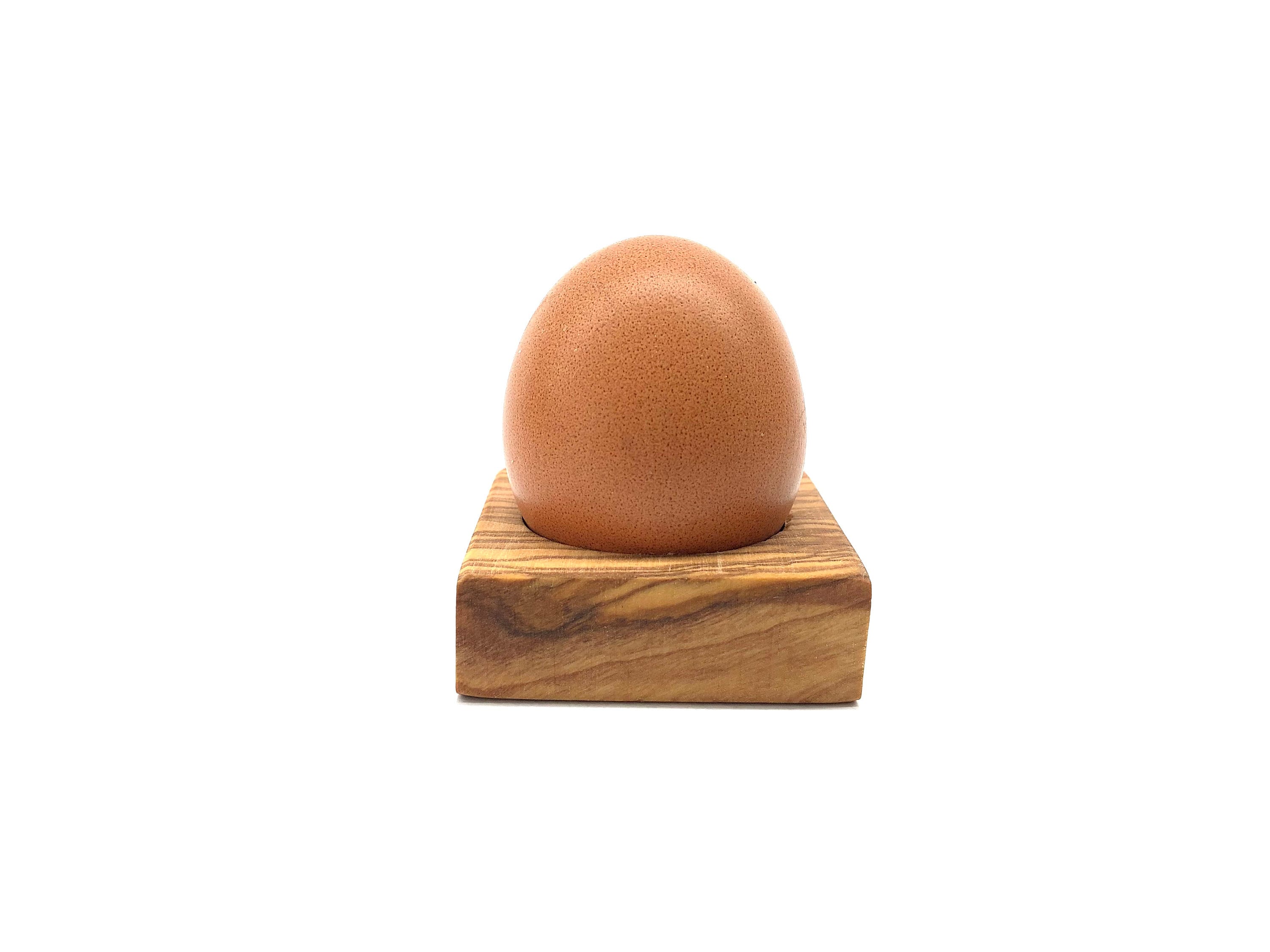 Egg cup Troué made of olive wood