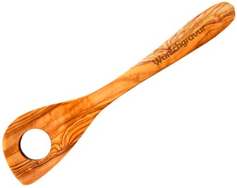 Risotto spoon plus engraving made of olive wood, approx. 30 cm