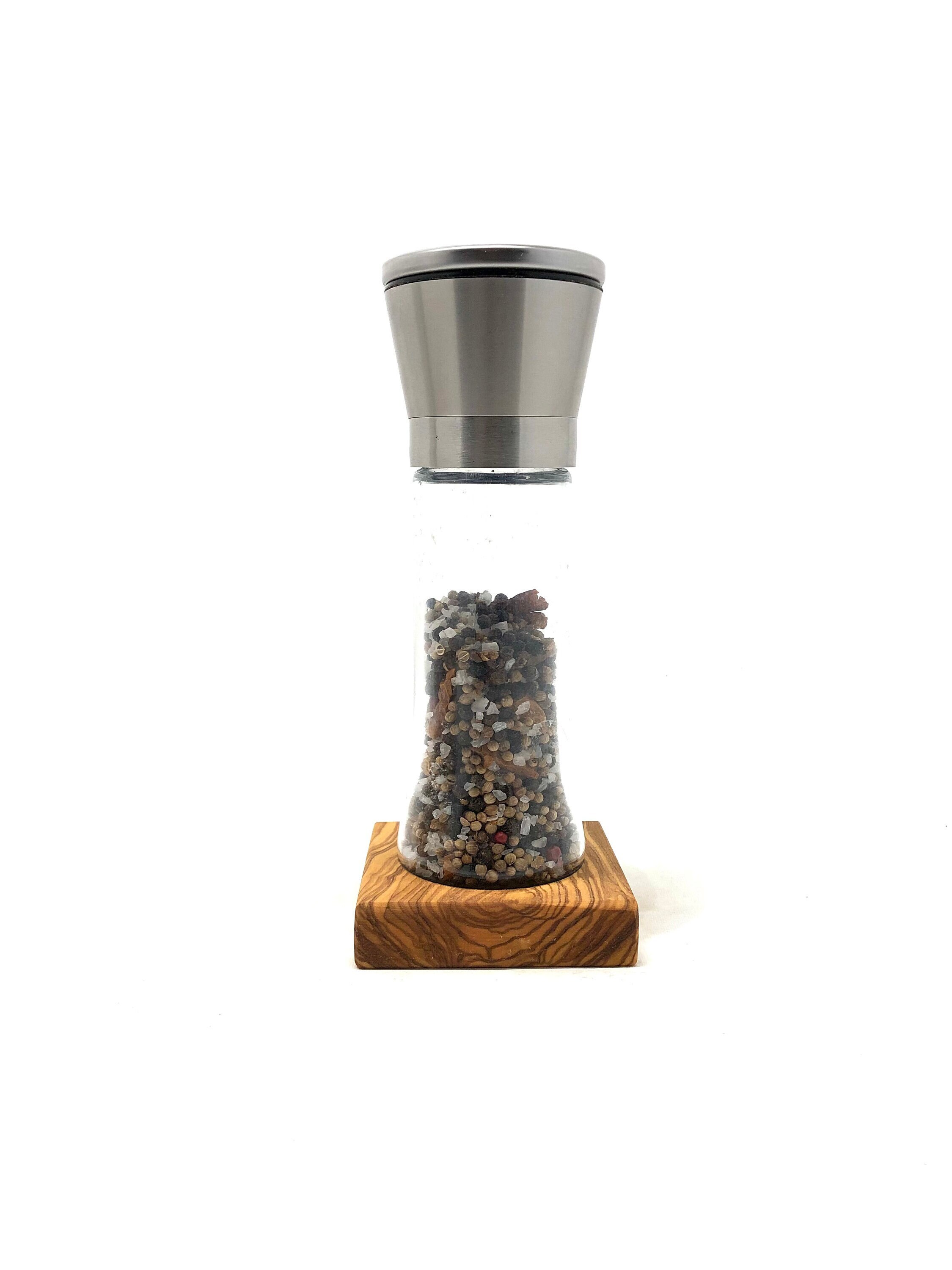 Coaster for salt or pepper mill made of olive wood