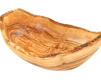 Rustic fruit bowl (approx. 30 – 33 cm) made of olive wood