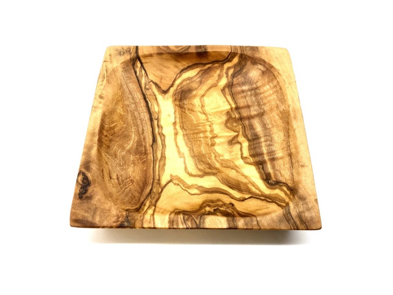 Olive wood bowl rect. 13 x 13 cm / 5.1 x 5.1 inches image 3