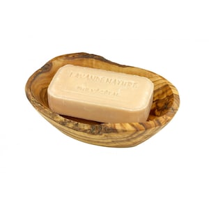 Seifenschale oval rustikal MINI aus Olivenholz