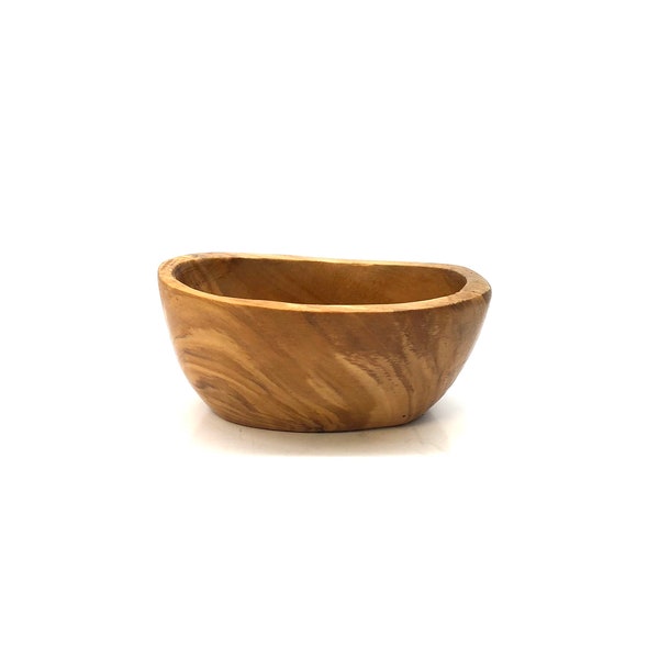 Olive wood bowl mittel, nibbles, snack bowl, finger food, Tapas, celebration, guests, Sustainable