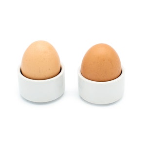 Set of 4 Porcelain egg cups, stackable