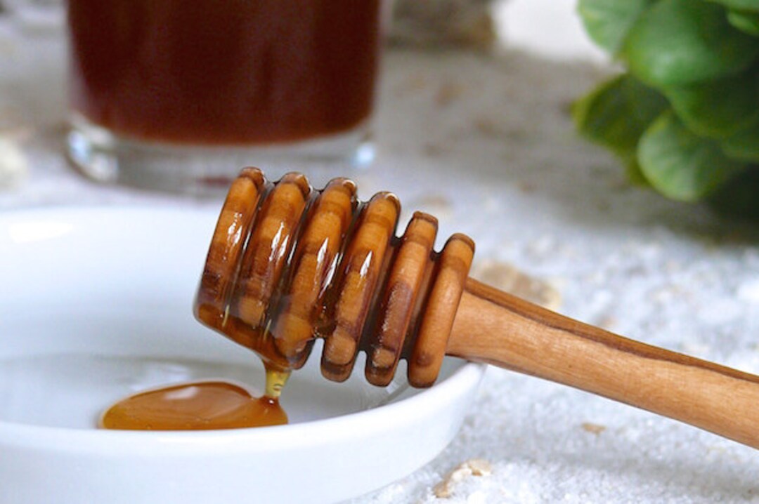 Honey Dipper / Honey Spoon Made of Olive Wood, Approx. 14 Cm, Honey
