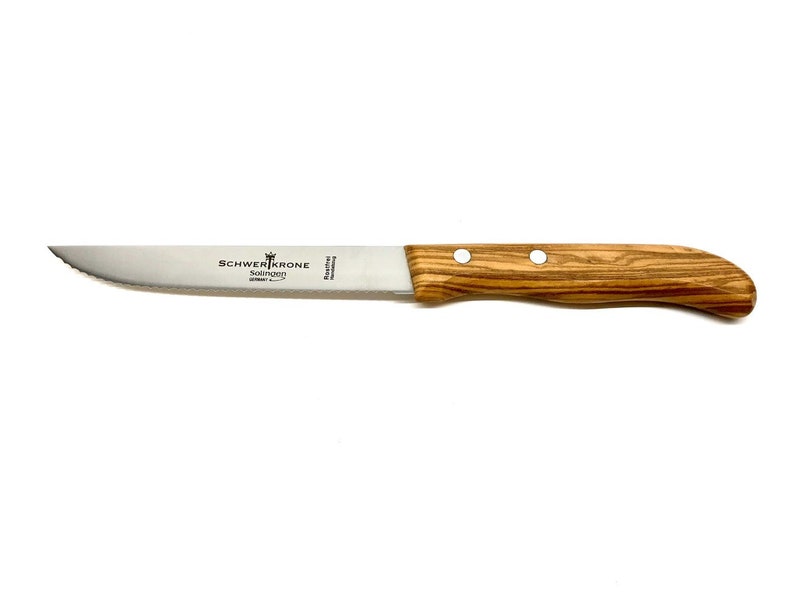 Tomato knife or vegetable knife with olive wood handle image 2