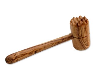 Meat tenderizer pure made of olive wood