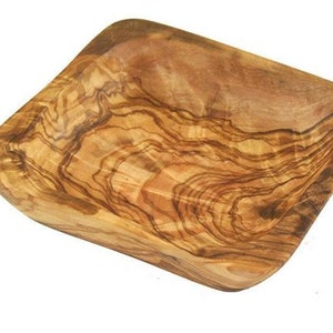 Olive wood bowl rect. 13 x 13 cm / 5.1 x 5.1 inches image 2
