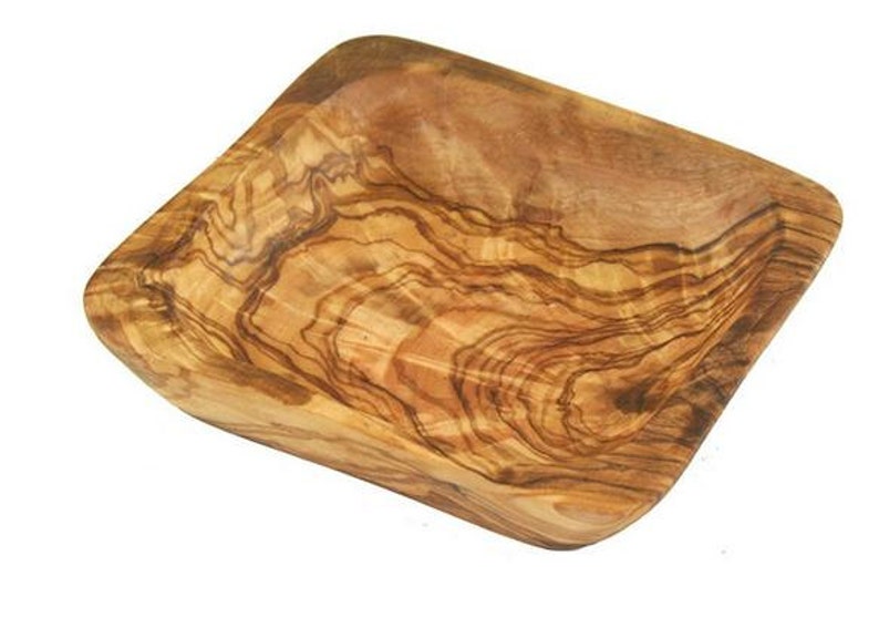 Olive wood bowl rect. 13 x 13 cm / 5.1 x 5.1 inches image 2