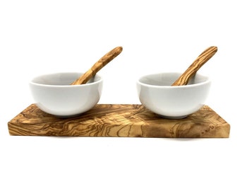 Dip bowl set KLASSIK (8,5 cm / 3.3 inches) included 2 spoons