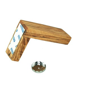 Magnetic soap holder approx. 9 cm incl. replacement disc of olive wood