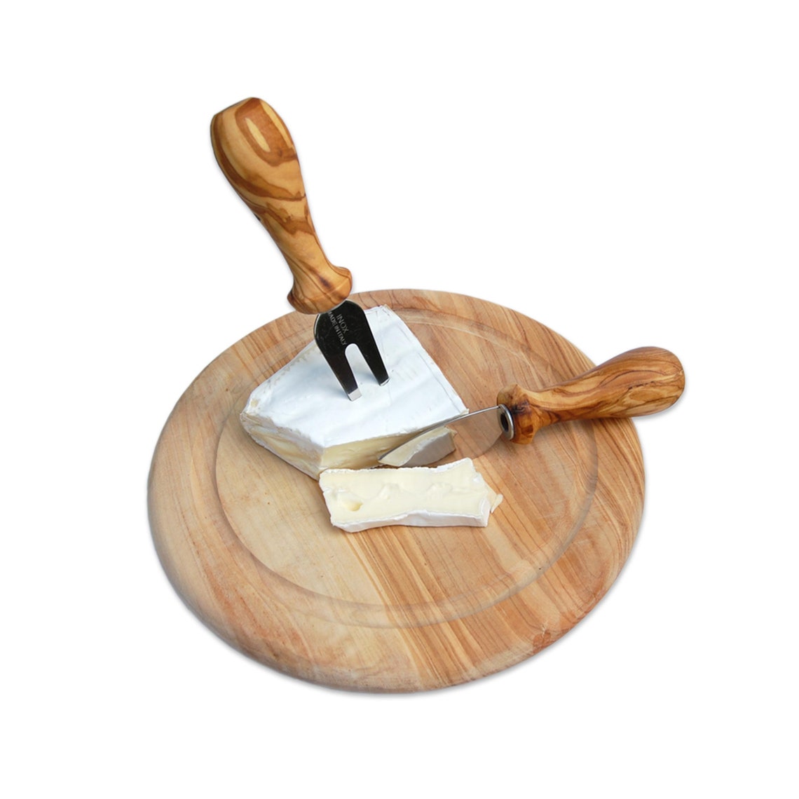 Set of 2 Pieces Cheese Knife and Cheese Fork With Olive Wood Etsy