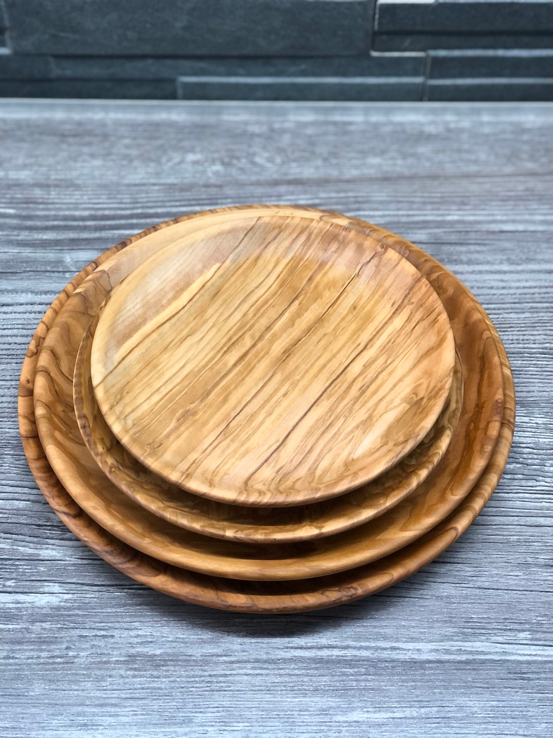 Olive wood plates in 4 sizes to choose from Etsy