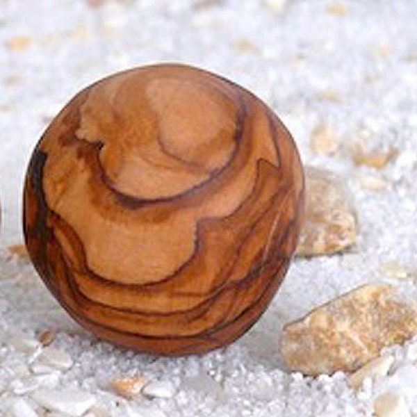 Olive wood ball (ø approx. 5 cm) as decoration or closure for carafes