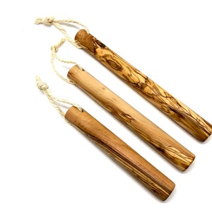 Olive wood dog chew bone, with lanyard, throw stick