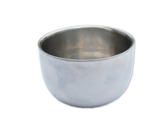 Replacement bowl round, metall, shaving pot, shaving bowl, stainless steel