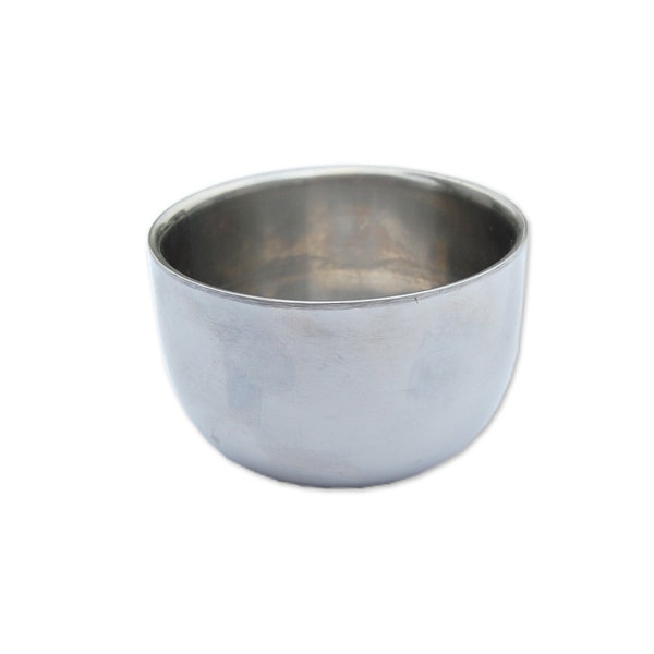 Replacement bowl round, metall, shaving pot, shaving bowl, stainless steel